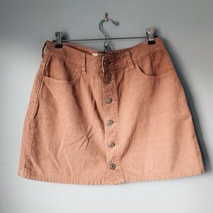 PACSUN dusty rose corduroy skirt.